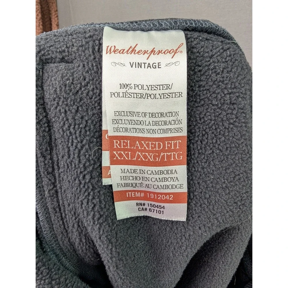 Weatherproof Vintage Mens Relaxed Fit Fleece Lined Jogger Pants Gray XXL 7240